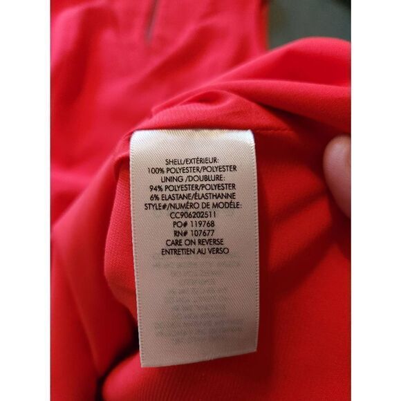 Alice + Olivia Asymmetrical Callie Dress Cherry sz 0 - Picture 6 of 6